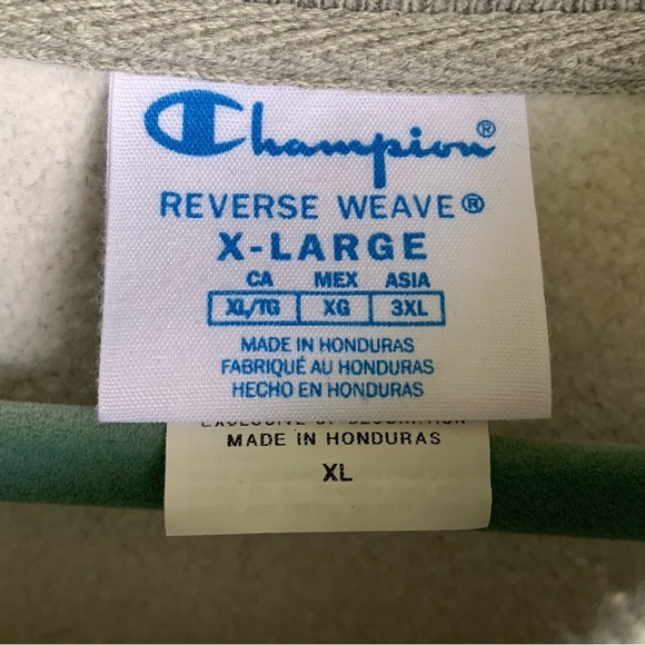 Champion Reverse Weave Crewneck Sweatshirt Men's Gray Sweater Size XL Blank - Picture 3 of 6